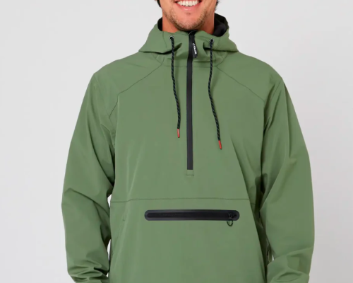 Follow Spray Anorak Black Olive
